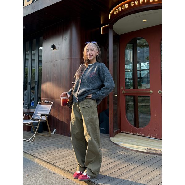 American Retro Tapered Cargo Pants for Men and Women - Loose Fit, Versatile Casual Style, Draped Long Design