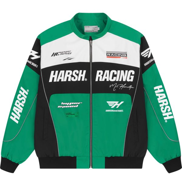American-Style Motorcycle Racing Jacket | Harsh and Cruel Design | Unisex Biker Jacket for 90s and Y2K Inspired Fashion