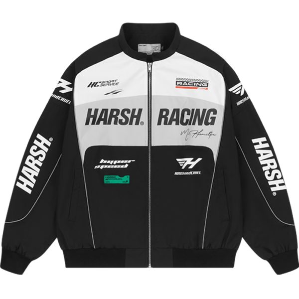 American-Style Motorcycle Racing Jacket | Harsh and Cruel Design | Unisex Biker Jacket for 90s and Y2K Inspired Fashion