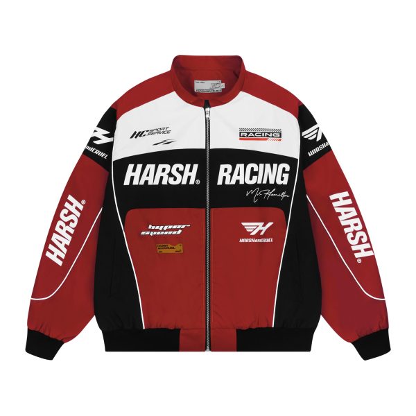 American-Style Motorcycle Racing Jacket | Harsh and Cruel Design | Unisex Biker Jacket for 90s and Y2K Inspired Fashion