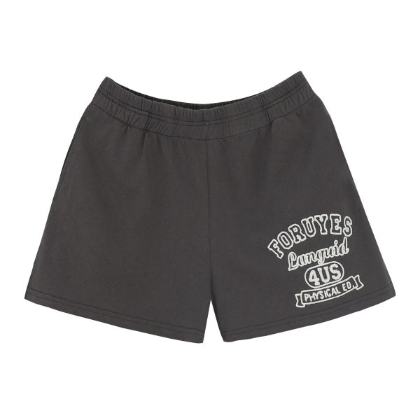 American Vintage Campus Style Slogan Logo Casual Shorts - Slim Fit Versatile Fashion for Trendy Looks