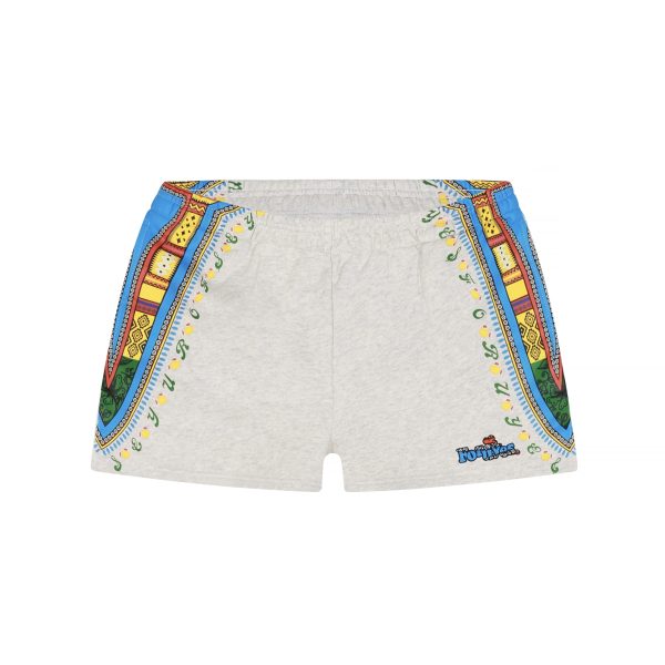 American Vintage Embroidered Ethnic Style Casual Shorts for Women - Slim Fit, Side Print, Trendy INS Look