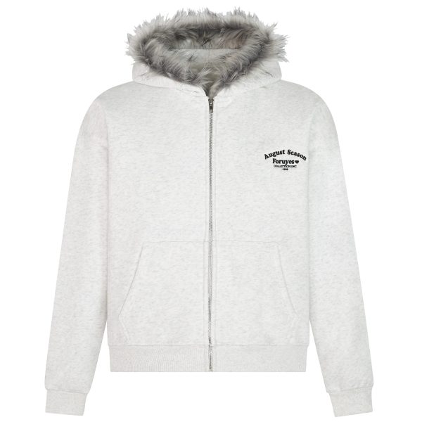 American Vintage Fur Collar Fleece Lined Hooded Sweatshirt for Couples - Retro 90s Style Jacket