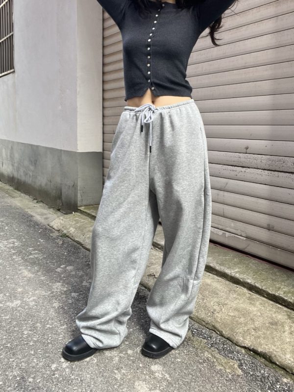 American Vintage Sports Casual Drawstring Loose Fit Slimming Banana Sweatpants for Women - Y2K Athletic Style