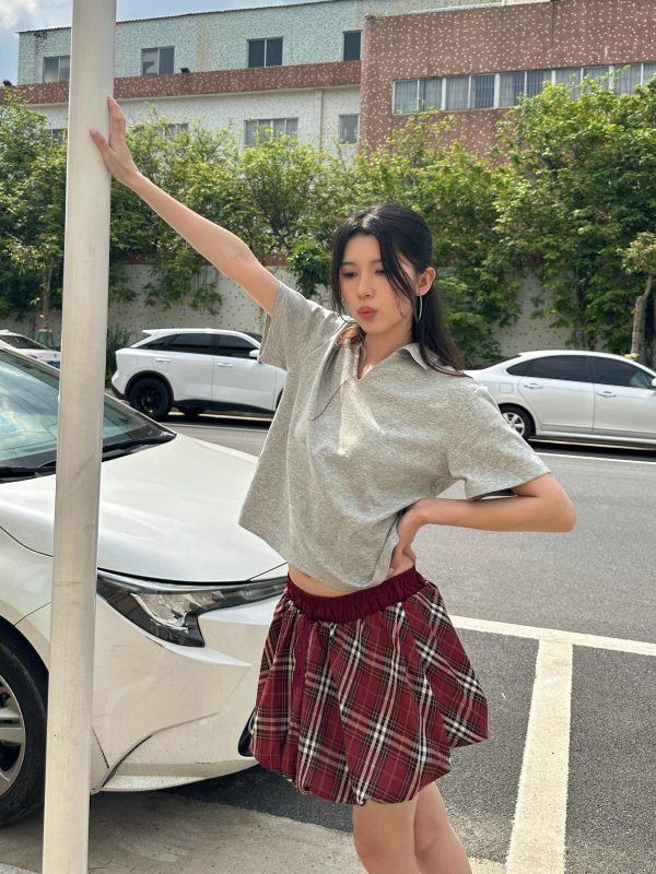 American Vintage Style Casual Plaid Tulip Skirt for Women - 2025 Chic Design, Trendy Y2K Fashion, Perfect for Everyday Wear