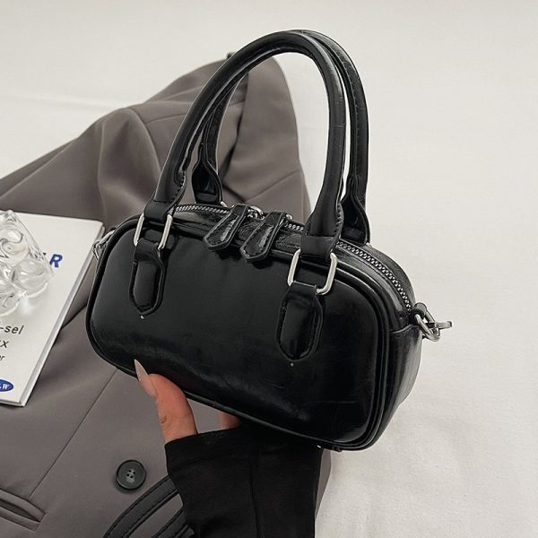 Angola Red Textured Handbag for Women - 2025 New Style Wedding Bowling Bag, Small Square Crossbody Shoulder Bag
