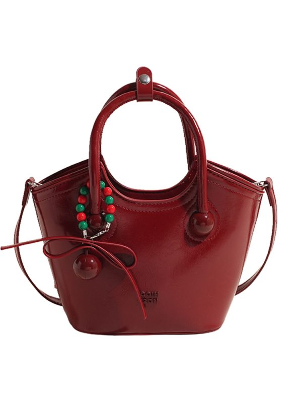 Ankara Red Diagonal Crossbody Tote Water Bucket Bag - Bridesmaid Gift, Wedding Bag for Women, 2025 New Style