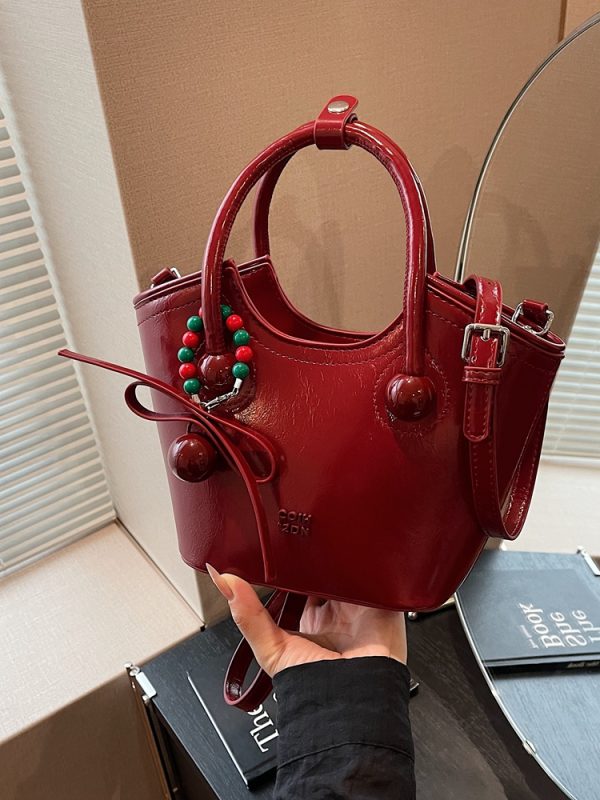 Ankara Red Diagonal Crossbody Tote Water Bucket Bag - Bridesmaid Gift, Wedding Bag for Women, 2025 New Style