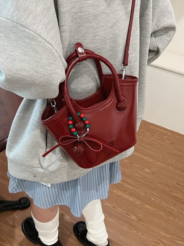 Ankara Red Diagonal Crossbody Tote Water Bucket Bag - Bridesmaid Gift, Wedding Bag for Women, 2025 New Style