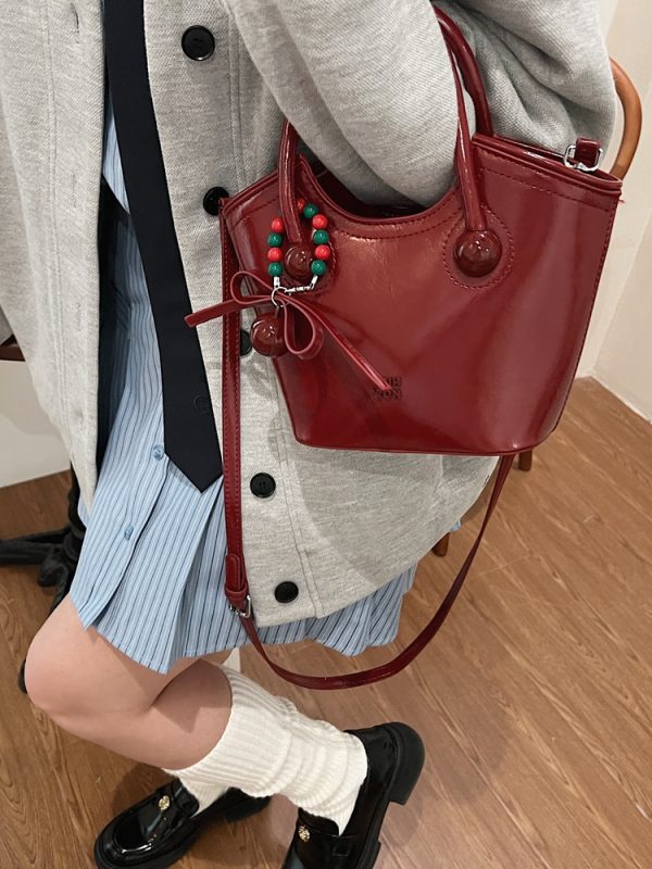 Ankara Red Diagonal Crossbody Tote Water Bucket Bag - Bridesmaid Gift, Wedding Bag for Women, 2025 New Style