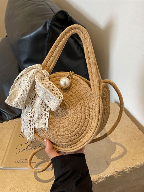 Autumn 2025 Woven Beach Tote Bag for Women, Straw Handbag, Perfect for Seaside and Vacation Getaways