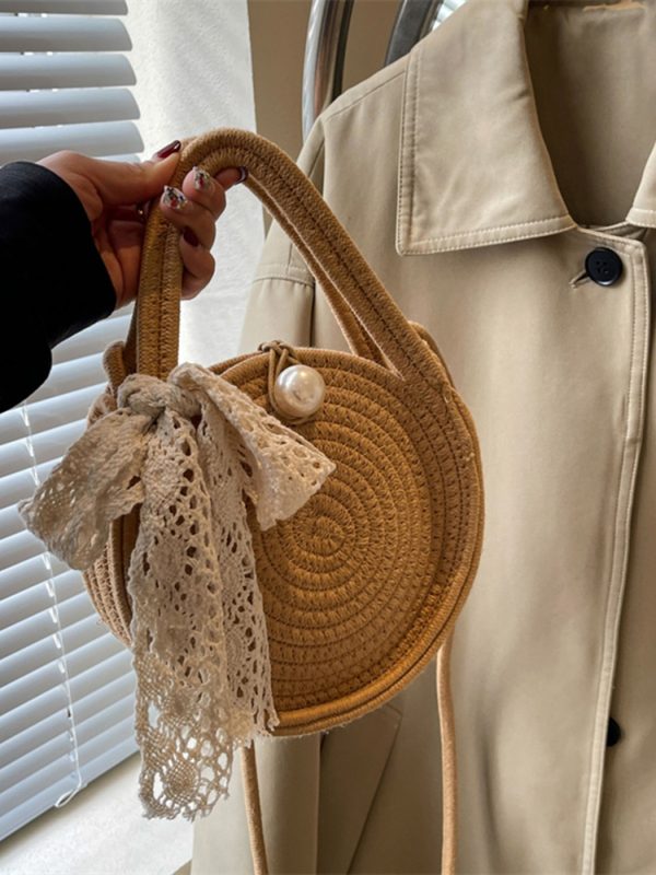 Autumn 2025 Woven Beach Tote Bag for Women, Straw Handbag, Perfect for Seaside and Vacation Getaways