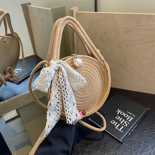 Autumn 2025 Woven Beach Tote Bag for Women, Straw Handbag, Perfect for Seaside and Vacation Getaways