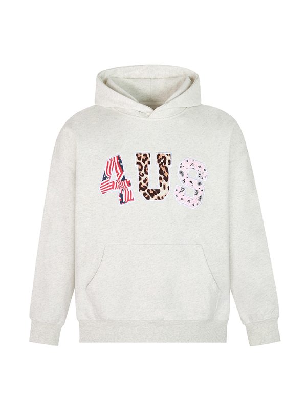 Autumn Winter Camouflage Couple Hoodie with Cashew Flower Leopard Print and Letter Patch Embroidery, Y2K Streetwear Fashion