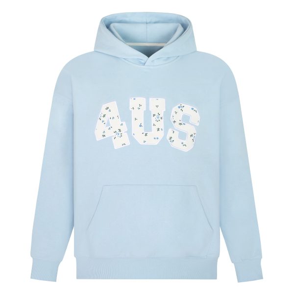 Autumn Winter Floral Embroidery Patch Hoodie for Couples - Loose Fit, National Trend, Casual Streetwear