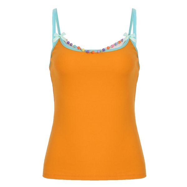 Backless Beaded Bow Tie Women's Casual Vest - Summer Beach Stretch Top for Outdoor Style