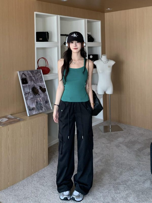 Backless Camisole with Chest Pad - Women's Summer Hot Girl Outerwear - Trendy Small Top for Y2K Style and Summer Fashion