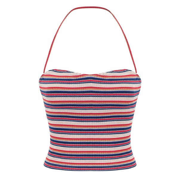 Backless Halter Tank Top for Women - Sexy Fitted Base Layer in European & American Style, Chic Summer Essential
