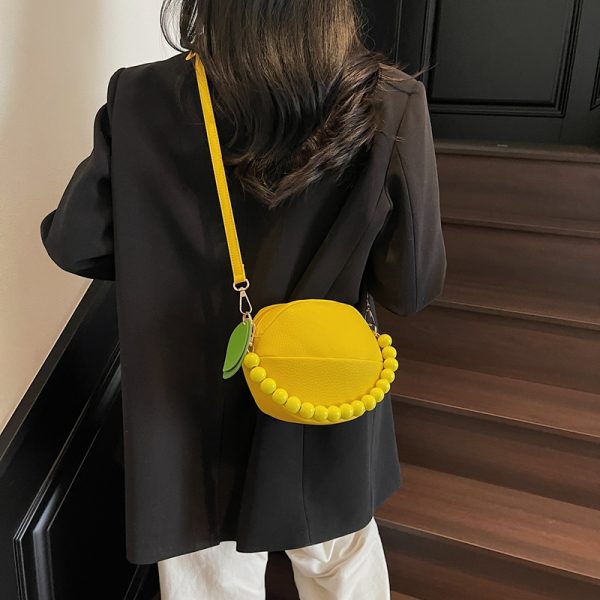 Beaded Round Handbag for Women - Summer Fresh Hot Pink Crossbody Phone Bag 2025, Trendy Small Purse for Casual Style