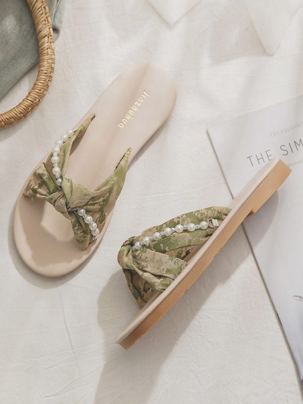 Beautiful Sheepskin Flat Sandals for Women - Summer French Style Beach Shoes, Perfect with Skirts - New Model 2025