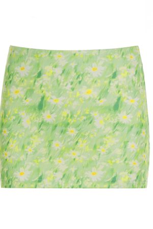 Blue Rose Printed Tulle Vintage Midi Skirt - Elegant Long Skirt for Spring - Trendy Floral Design, Perfect for 90s and Y2K Styles