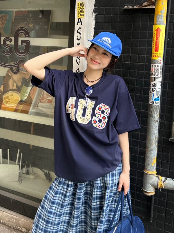 Camouflage Cashew Flower Leopard Print Short Sleeve T-Shirt for Couples - Trendy Loose Fit, Street Style Fashion
