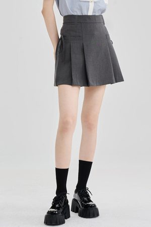 Casual Day Outfits, Easy Trendy Outfits Aesthetic Outfit Grey Mini Skirt