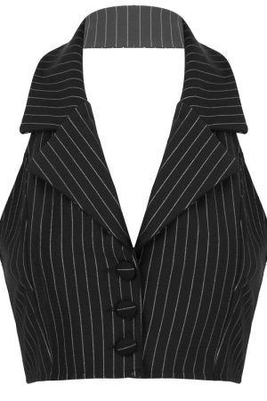 Casual Day Outfits, Easy Trendy Outfits Baby Lies Halter Tailored Vest