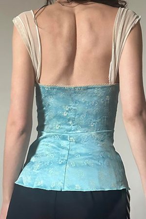 Casual Day Outfits, Easy Trendy Outfits Baroque Style Satin Bustier Top