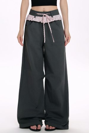Casual Day Outfits, Easy Trendy Outfits Blokette Aesthetic Wide Leg Trousers