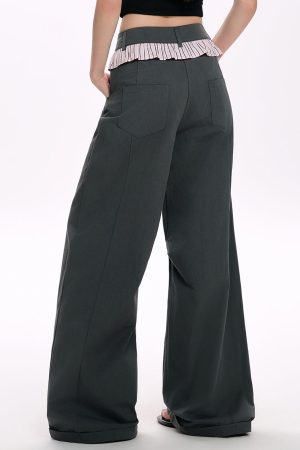 Casual Day Outfits, Easy Trendy Outfits Blokette Aesthetic Wide Leg Trousers