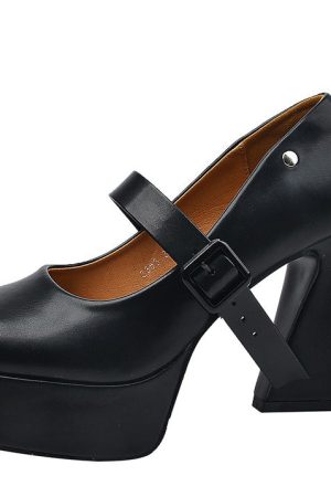 Casual Day Outfits, Easy Trendy Outfits Campus Queen Platform Mary Janes