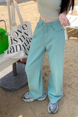 Casual Day Outfits, Easy Trendy Outfits Candy Cloud High Waist Jeans