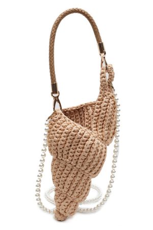 Casual Day Outfits, Easy Trendy Outfits Conch Shell Knit Crochet Bag