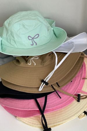 Casual Day Outfits, Easy Trendy Outfits Coquette Aesthetic Bow Fisherman Hat