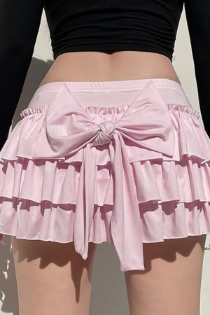 Casual Day Outfits, Easy Trendy Outfits Coquette Ruffled Mini Skort