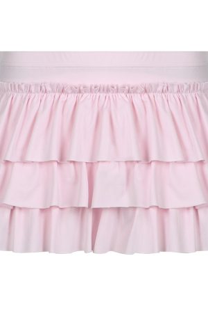 Casual Day Outfits, Easy Trendy Outfits Coquette Ruffled Mini Skort