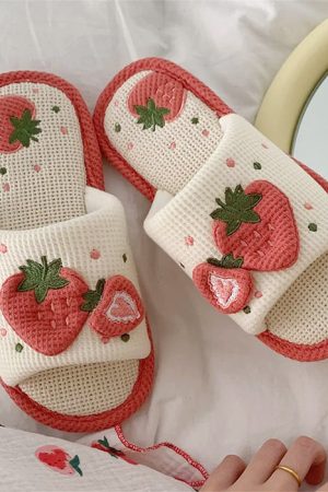 Casual Day Outfits, Easy Trendy Outfits Cute Strawberry Slippers