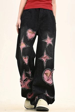 Casual Day Outfits, Easy Trendy Outfits Emo Phase Wide-Leg Jeans