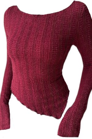 Casual Day Outfits, Easy Trendy Outfits Frazzled English Woman Asymmetrical Knit Top