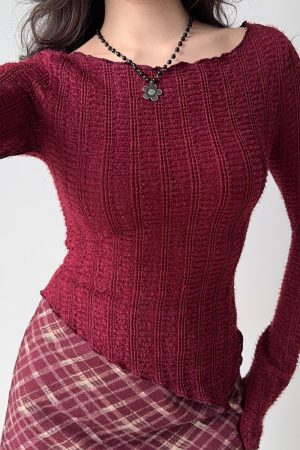 Casual Day Outfits, Easy Trendy Outfits Frazzled English Woman Asymmetrical Knit Top