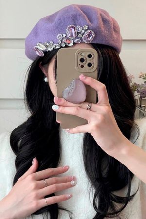 Casual Day Outfits, Easy Trendy Outfits French Girl Rhinestone Beret