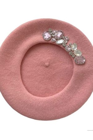 Casual Day Outfits, Easy Trendy Outfits French Girl Rhinestone Beret