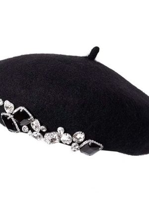 Casual Day Outfits, Easy Trendy Outfits French Girl Rhinestone Beret
