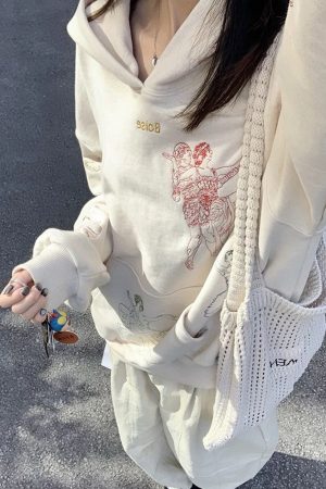 Casual Day Outfits, Easy Trendy Outfits Greek-Roman Art Embroidery Aesthetic Hoodie