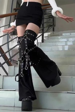 Casual Day Outfits, Easy Trendy Outfits Grunge Aesthetic Flare Leg Warmers