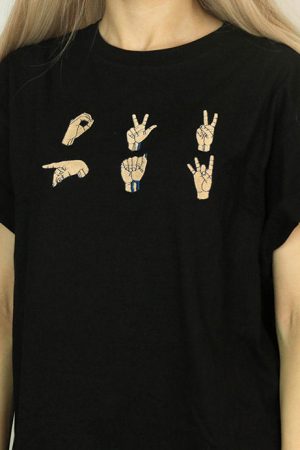 Casual Day Outfits, Easy Trendy Outfits Hands Embroidered T-Shirt