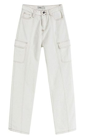 Casual Day Outfits, Easy Trendy Outfits Heart Embroidery Cargo Jeans