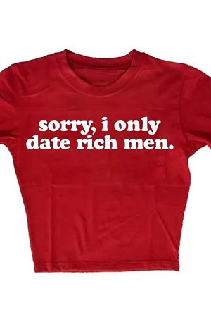 Casual Day Outfits, Easy Trendy Outfits I Date Only Rich Men Y2K Crop Top