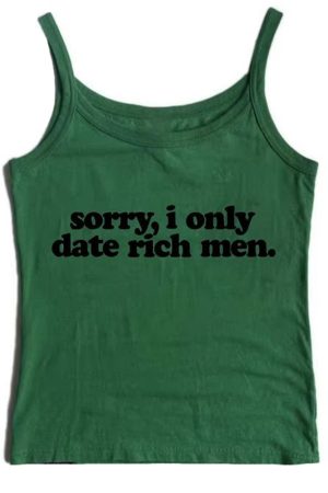 Casual Day Outfits, Easy Trendy Outfits I Date Only Rich Men Y2K Tank Top